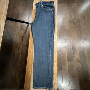 Levi's Men's 514 Straight Fit Jeans Blue Denim Cotton Size 38x32 Dark Wash